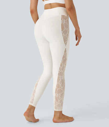 Halara Softlyzero™ High Waisted Crossover Contrast Lace